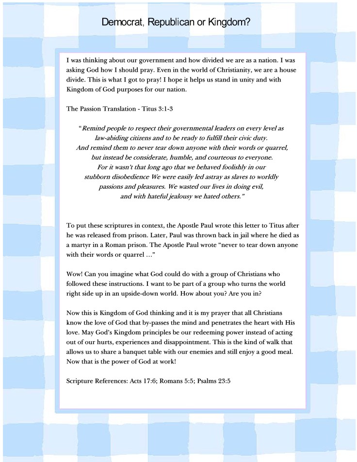 Democrat Republican or Kingdom